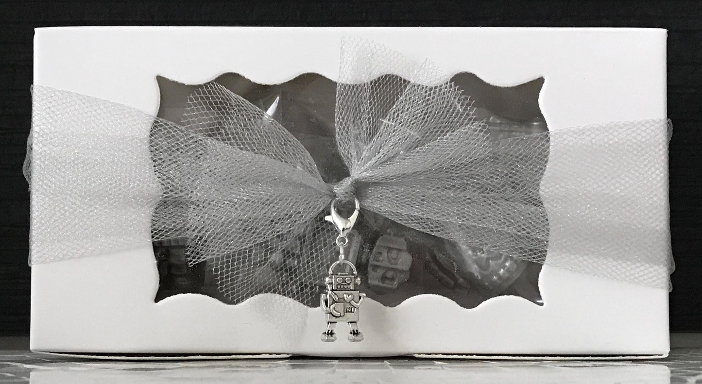 Chocolate Robots 12 Pack - Robot Party Favors & Cake Toppers