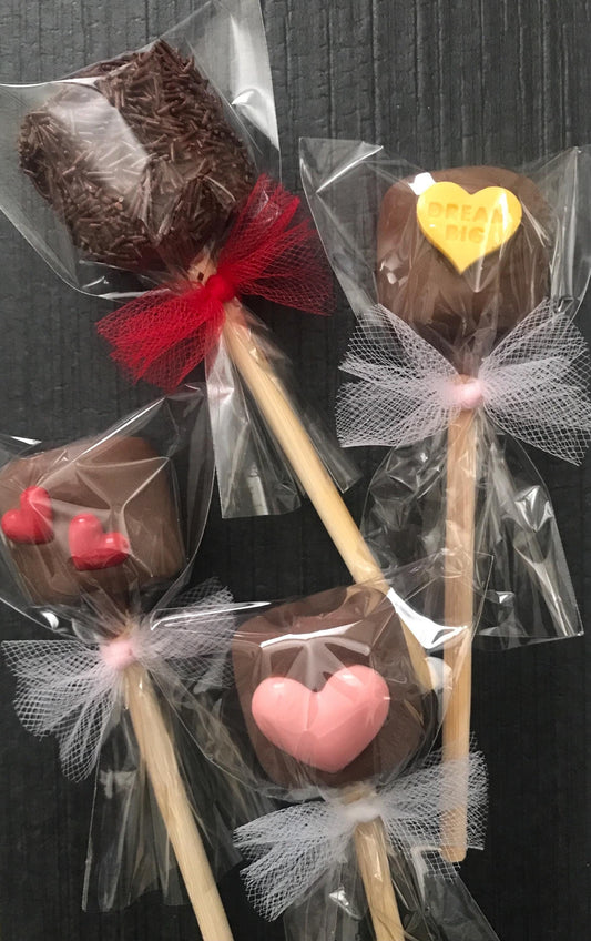 Valentine Chocolate Marshmallow Pops - Individually Wrapped Party Favors | Sweet American Treat Co.