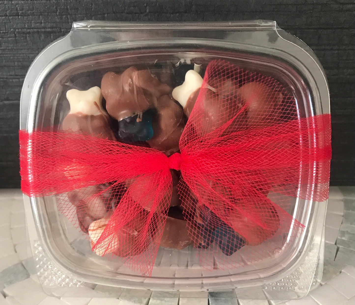 Red White Blue Chocolate Dipped Gummy Bears - Patriotic Treats