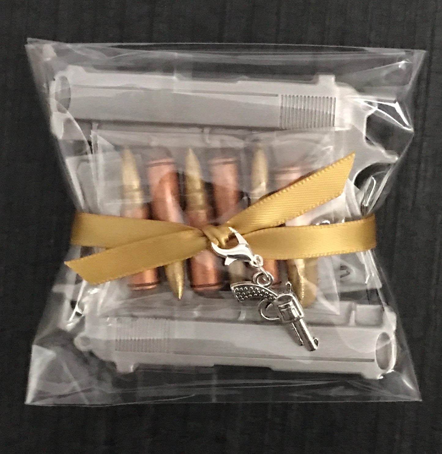 Chocolate Glock & Ammo - Gun Cake Toppers (8 Piece Set)