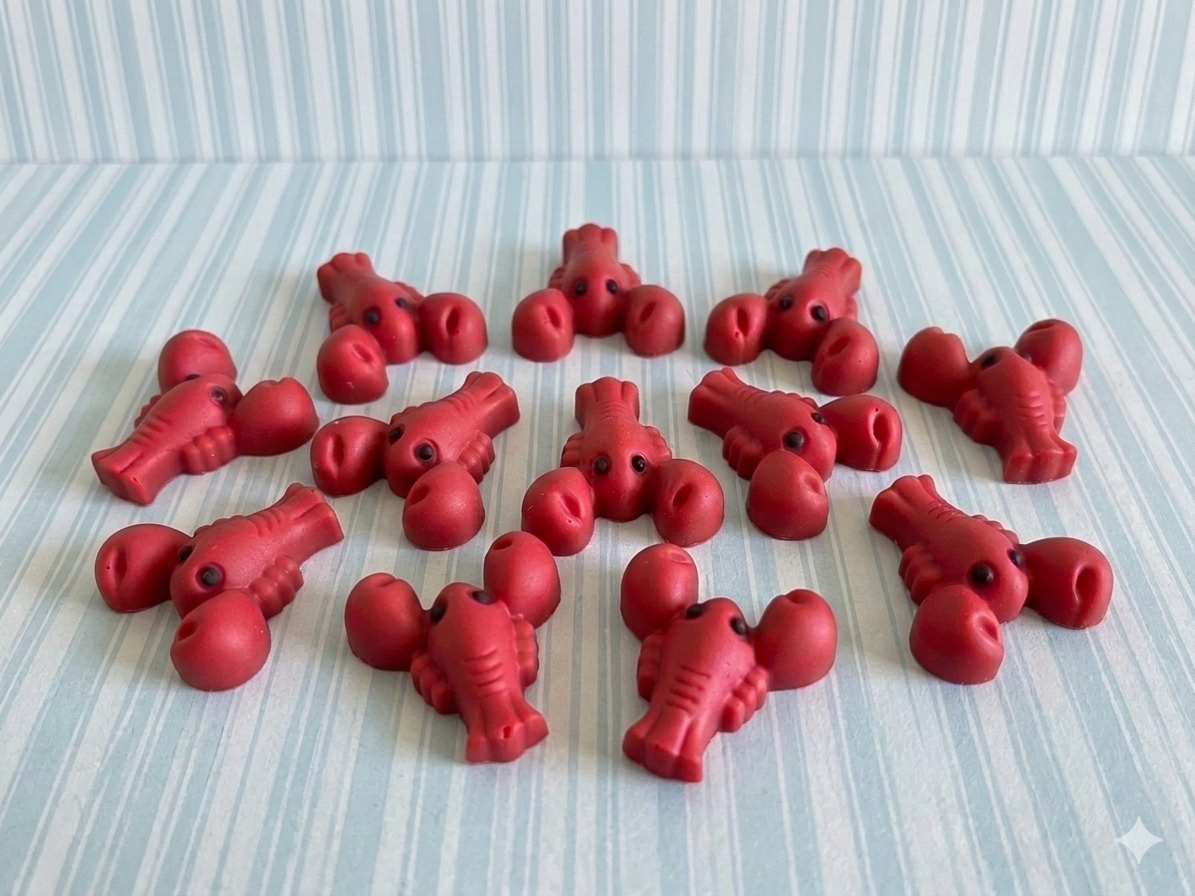 Chocolate Lobsters | Box of 24 Individually Wrapped Chocolate Lobsters | Lobster Cupcake Toppers | Chocolate Lobster Gift