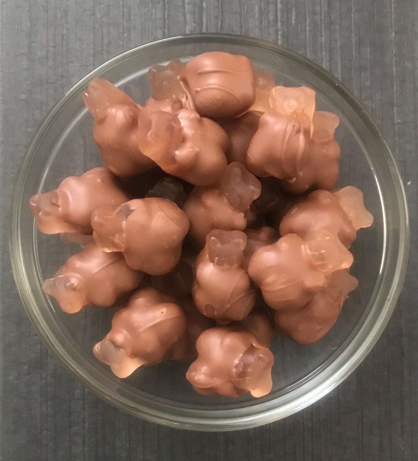 Pink Grapefruit Chocolate Dipped Gummy Bears - Gourmet Candy