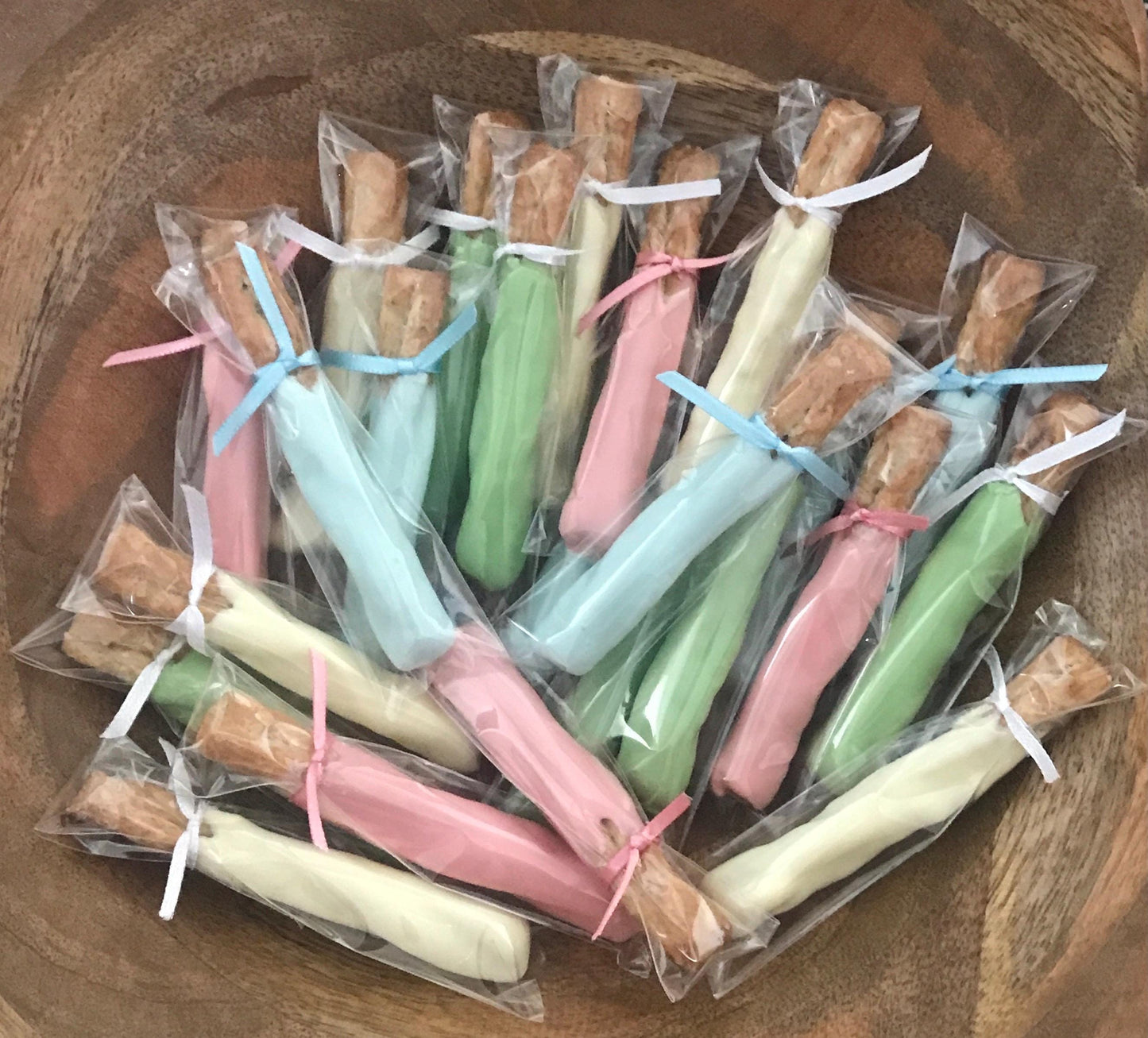 Baby Shower Chocolate Pretzel Rods - Mini (12 Pack)