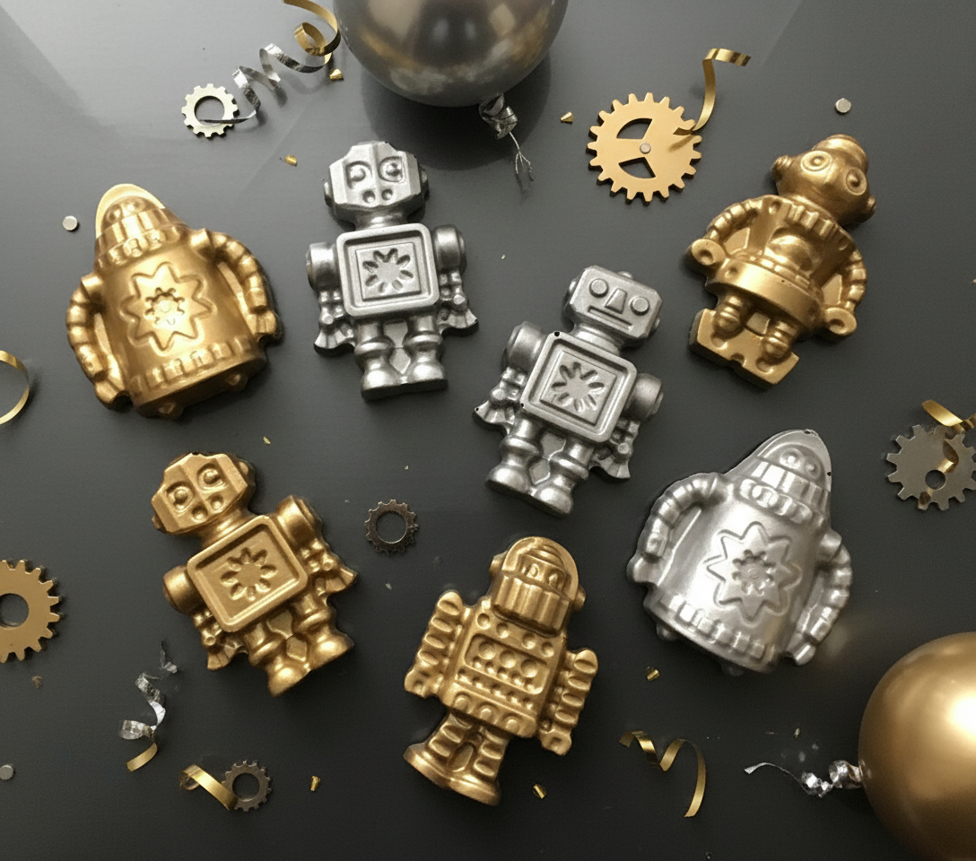 6 Robot Styles - Gold and Silver 3