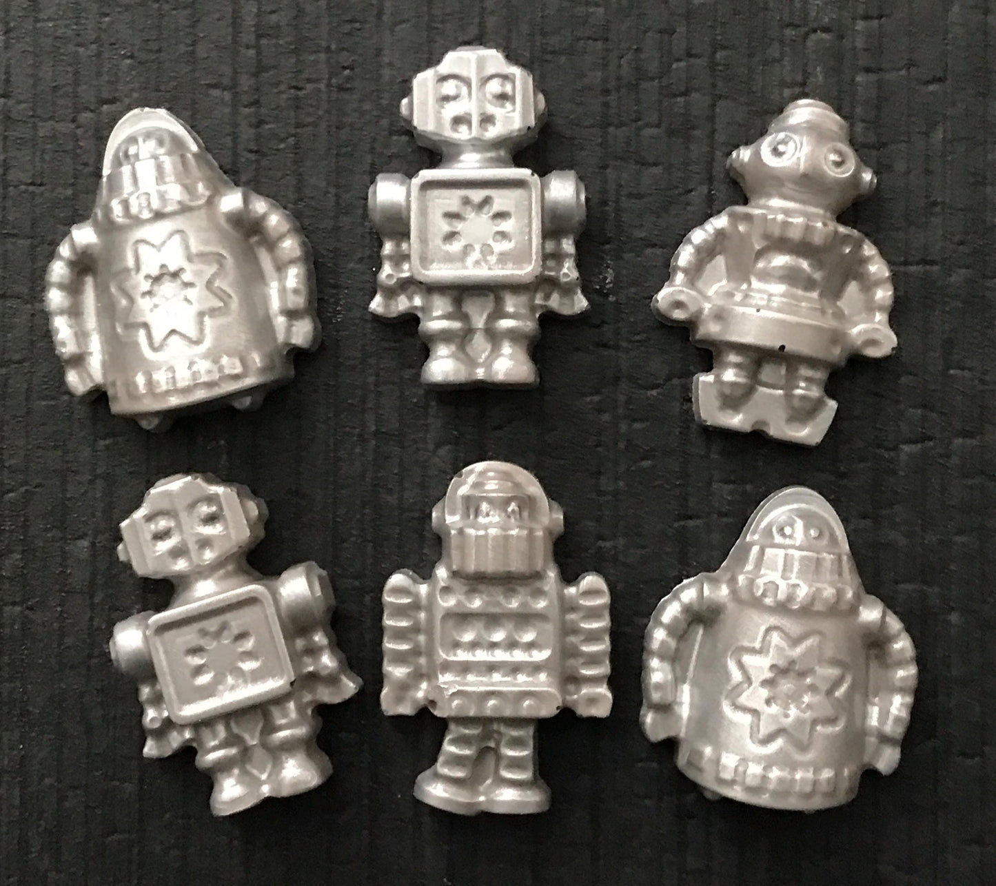 Chocolate Robots 12 Pack - Robot Party Favors & Cake Toppers