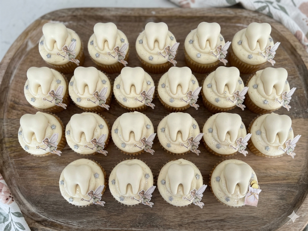 Chocolate Teeth | Bag of 32 Individually Wrapped White Chocolate Teeth | Teeth Cupcake Toppers | Chocolate Molars Gift
