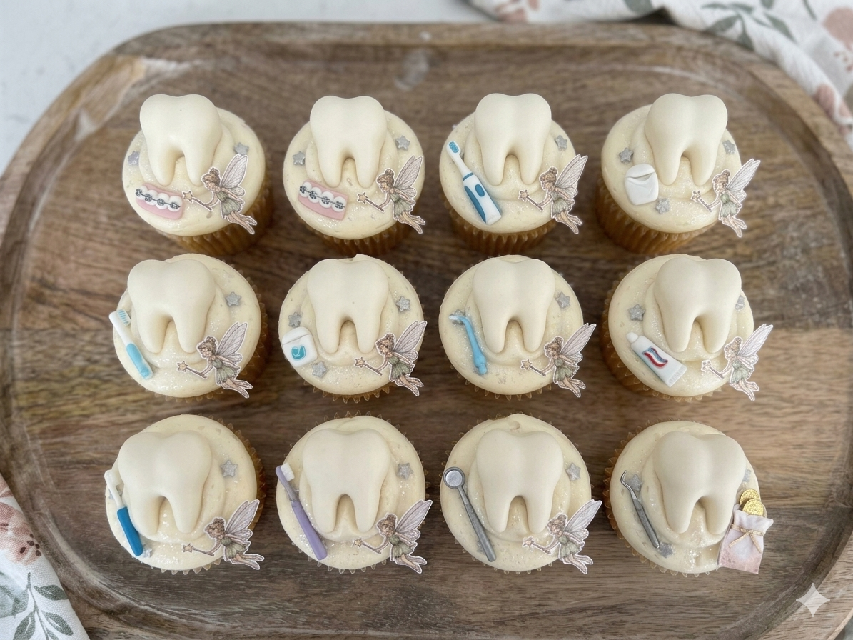 Chocolate Teeth | Bag of 32 Individually Wrapped White Chocolate Teeth | Teeth Cupcake Toppers | Chocolate Molars Gift