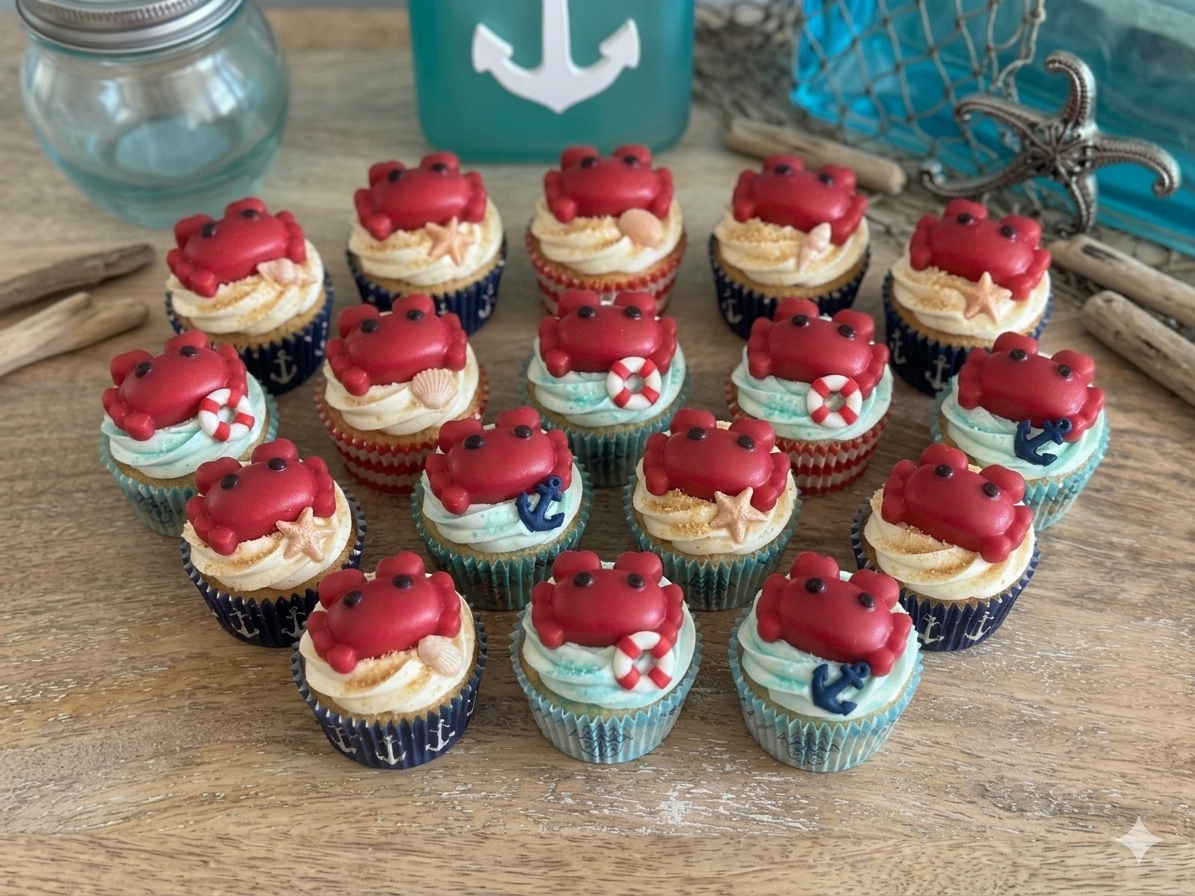 Chocolate Crabs | Box of 24 Individually Wrapped Chocolate Crabs | Crab Cupcake Toppers | Chocolate Crab Gift
