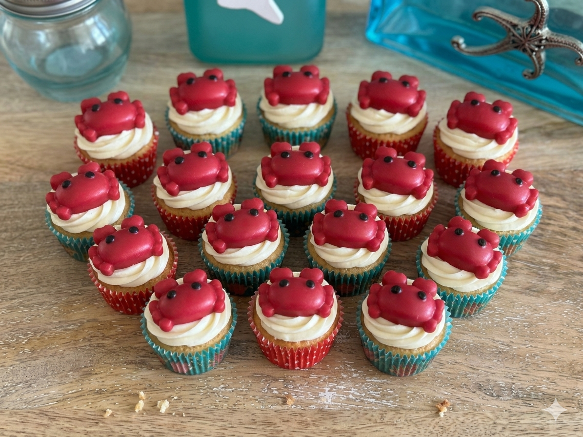 Chocolate Crabs | Box of 24 Individually Wrapped Chocolate Crabs | Crab Cupcake Toppers | Chocolate Crab Gift