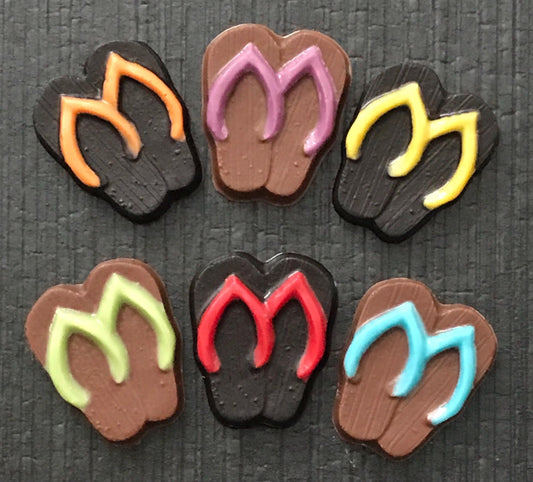 Chocolate Flip Flops 12 Pack - Beach Party Favors & Summer Treats