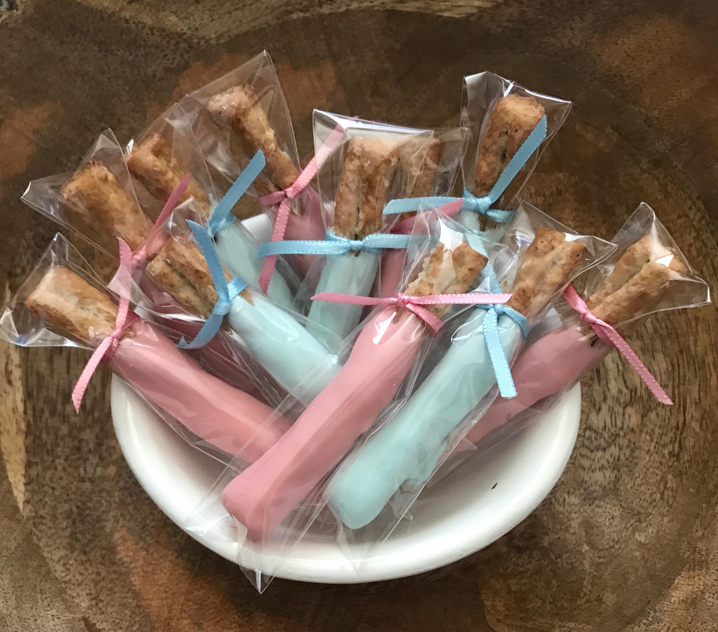 Baby Shower Chocolate Pretzel Rods - Mini (12 Pack)