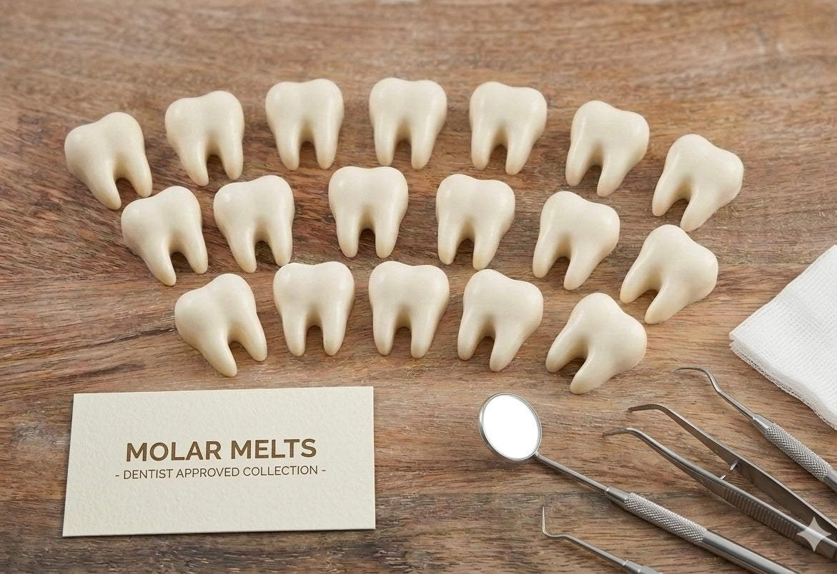 Chocolate Teeth | Bag of 32 Individually Wrapped White Chocolate Teeth | Teeth Cupcake Toppers | Chocolate Molars Gift