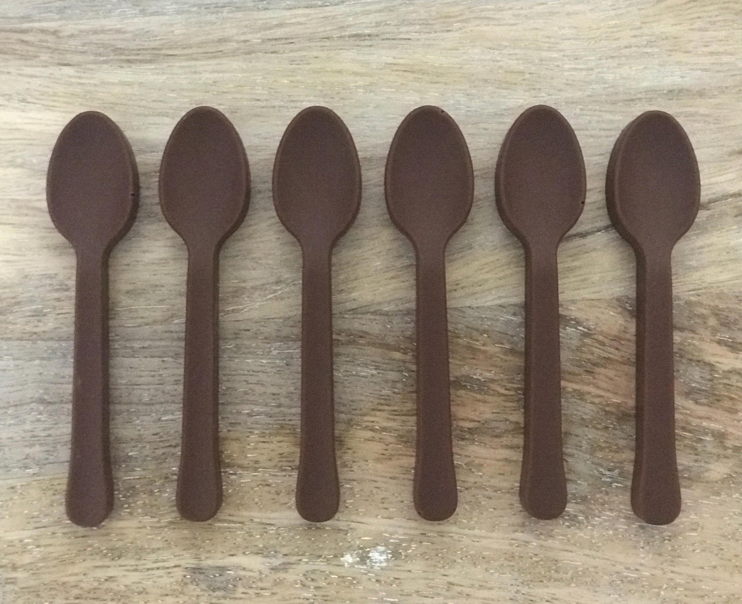 Chocolate Spoons 12 Pack - Dessert Garnish & Hot Cocoa Stirrers