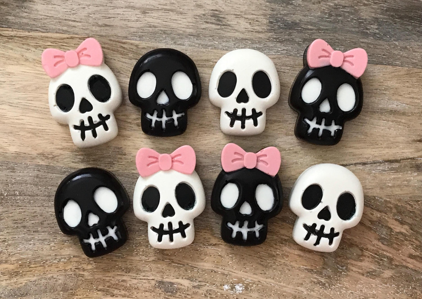 His & Hers Chocolate Skulls - Premium Cake Toppers & Party Treats