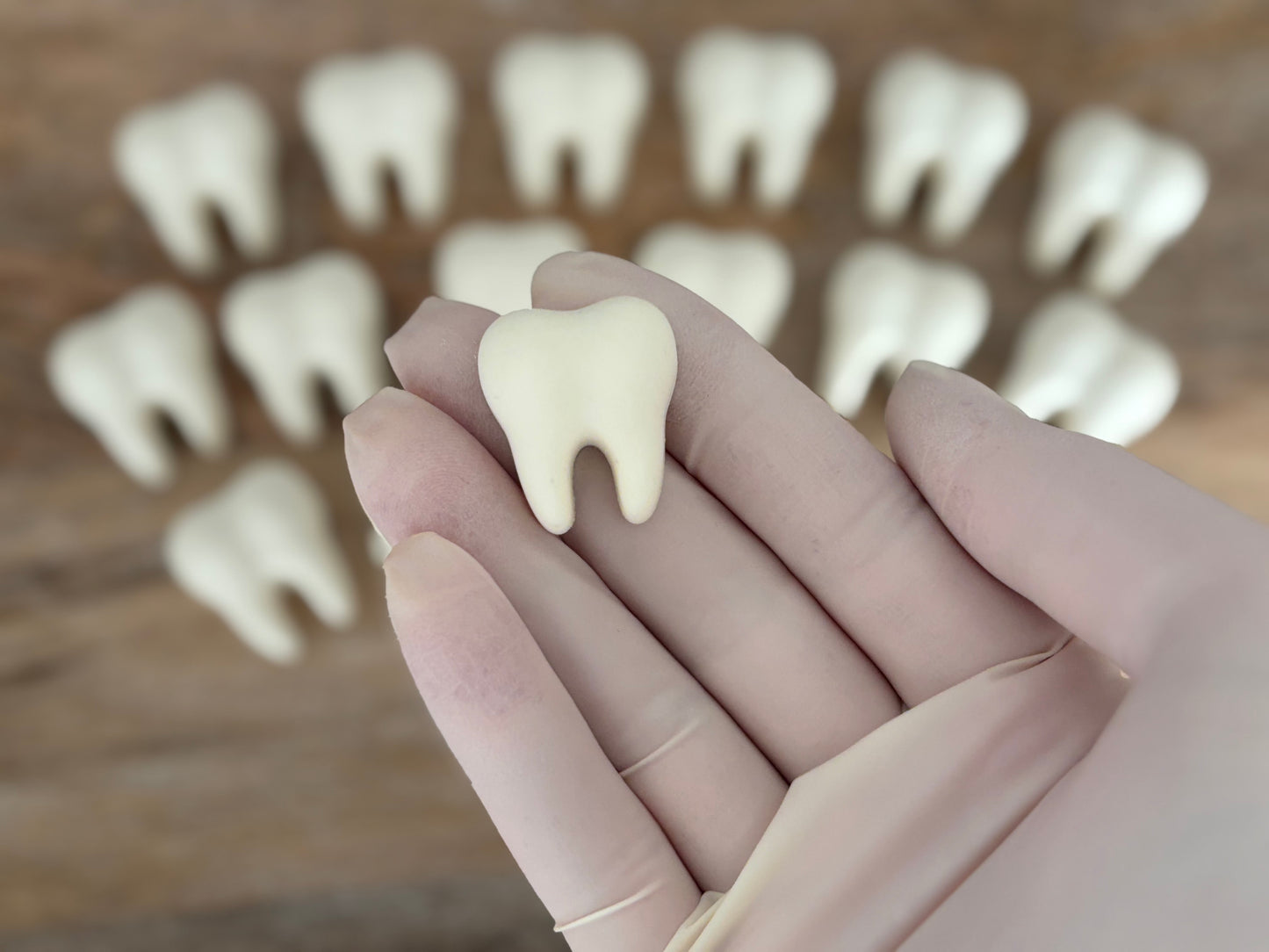 Chocolate Teeth | Bag of 32 Individually Wrapped White Chocolate Teeth | Teeth Cupcake Toppers | Chocolate Molars Gift