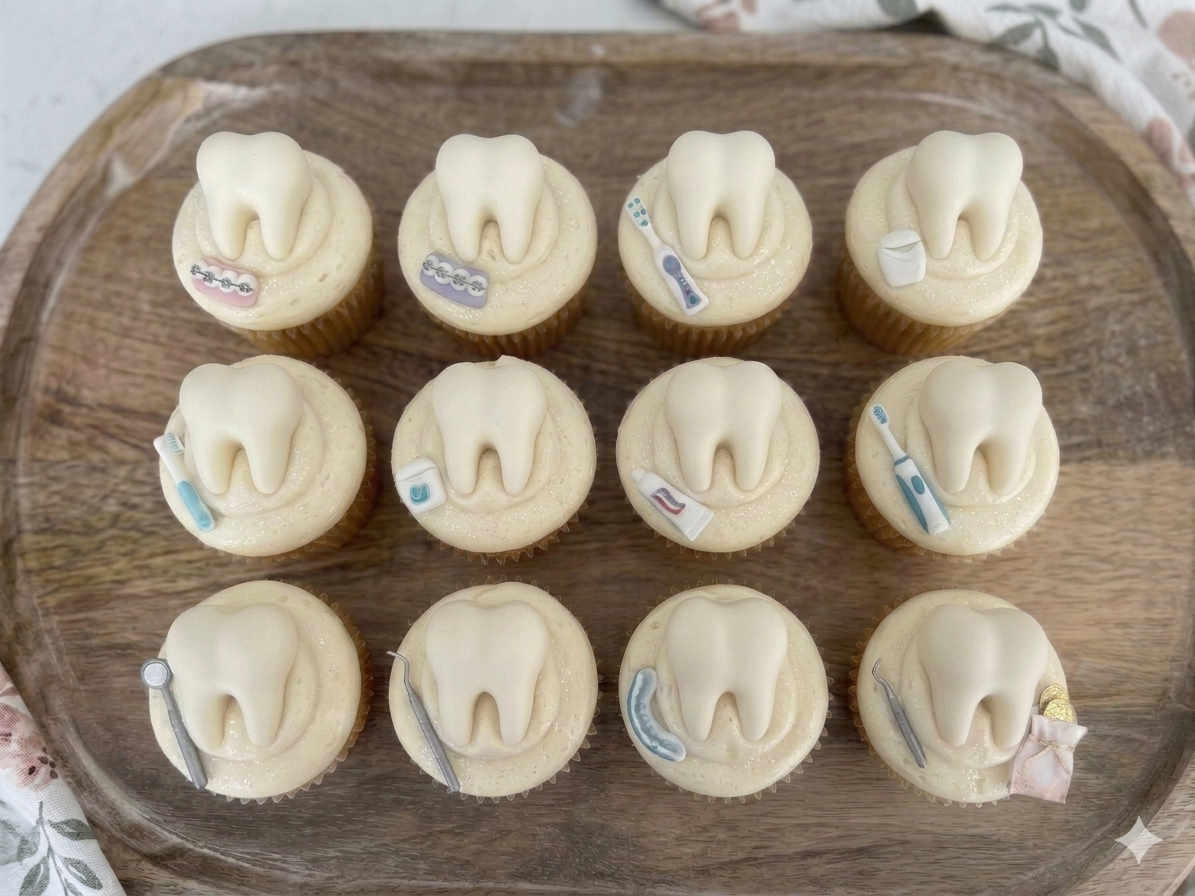 Chocolate Teeth | Bag of 32 Individually Wrapped White Chocolate Teeth | Teeth Cupcake Toppers | Chocolate Molars Gift