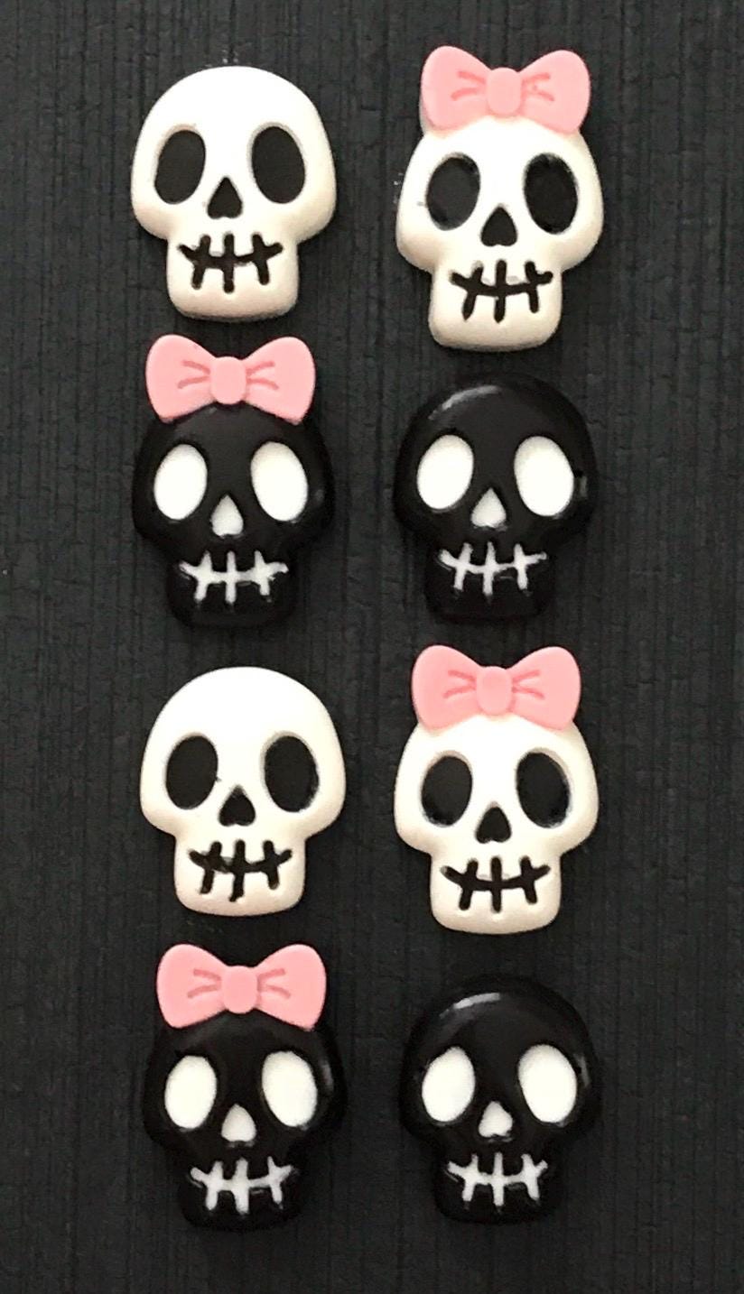 His & Hers Chocolate Skulls - Premium Cake Toppers & Party Treats