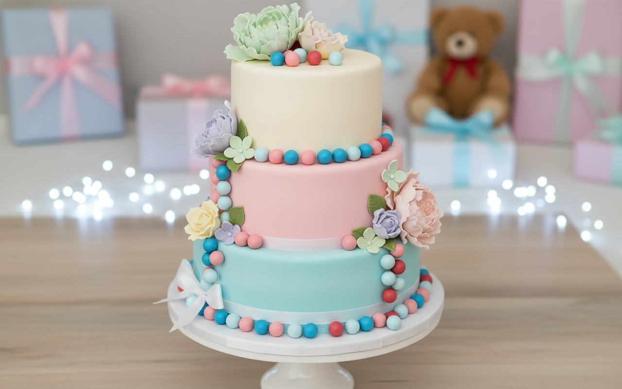 Baby Shower Chocolate Balls Cake Decoration