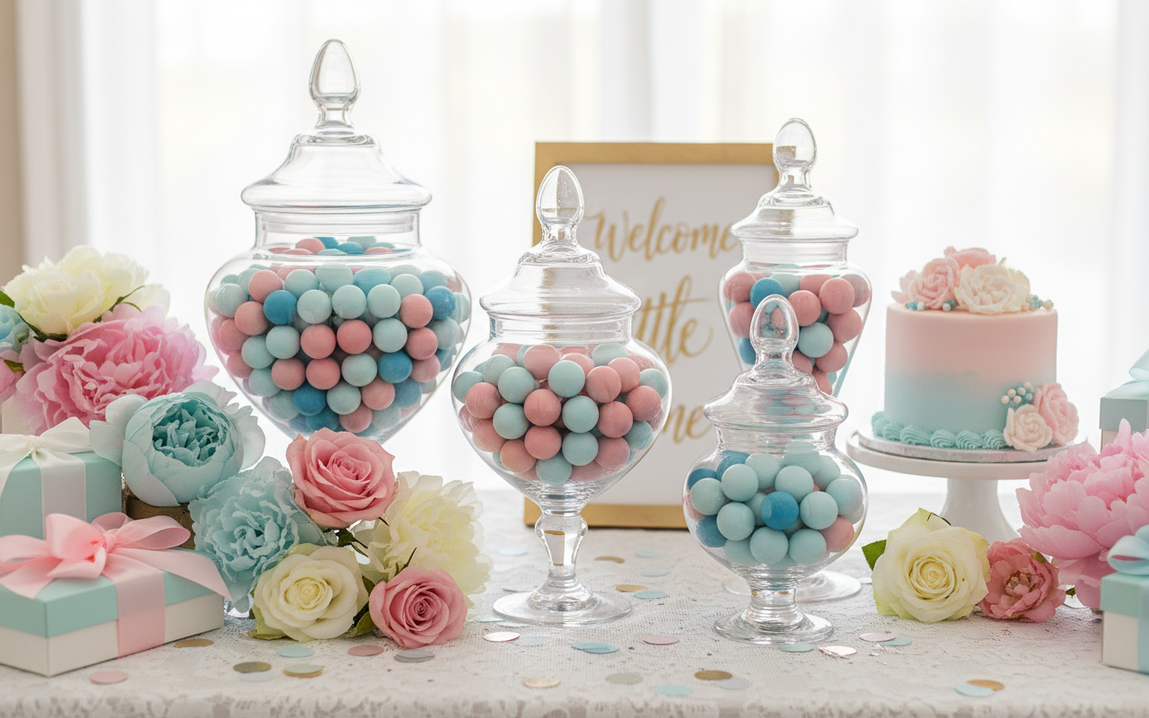 Baby Shower Chocolate Balls in Jars