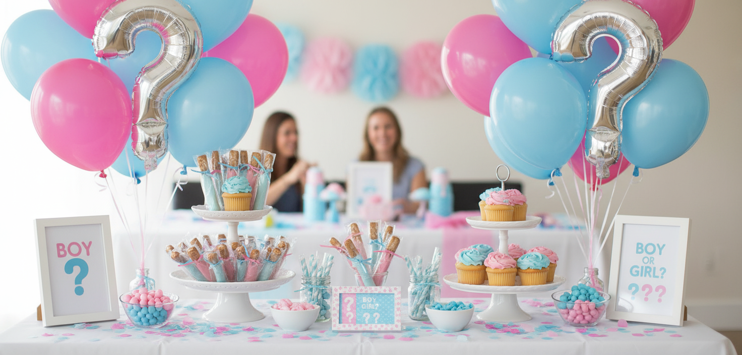 Baby Shower Pretzel Rods Gender Reveal