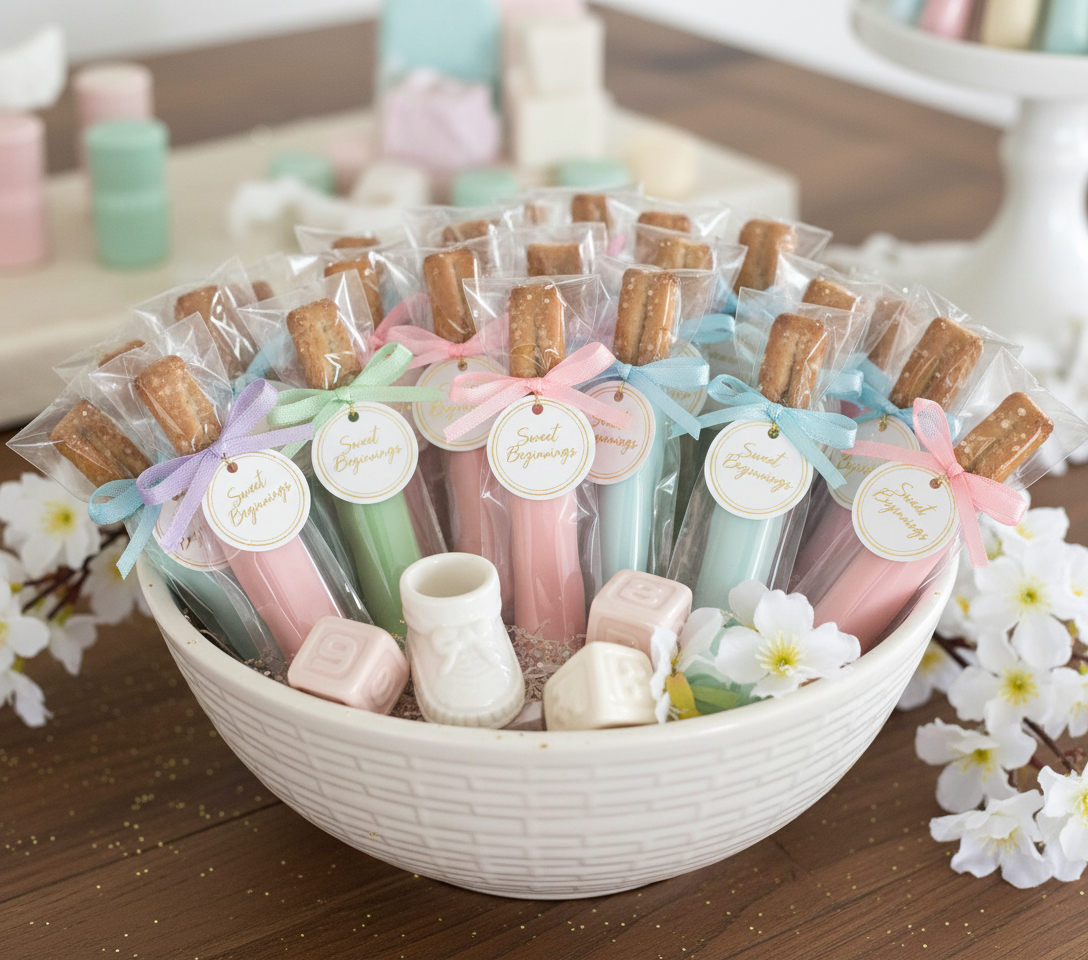 Baby Shower Pretzel Rods Party Favors
