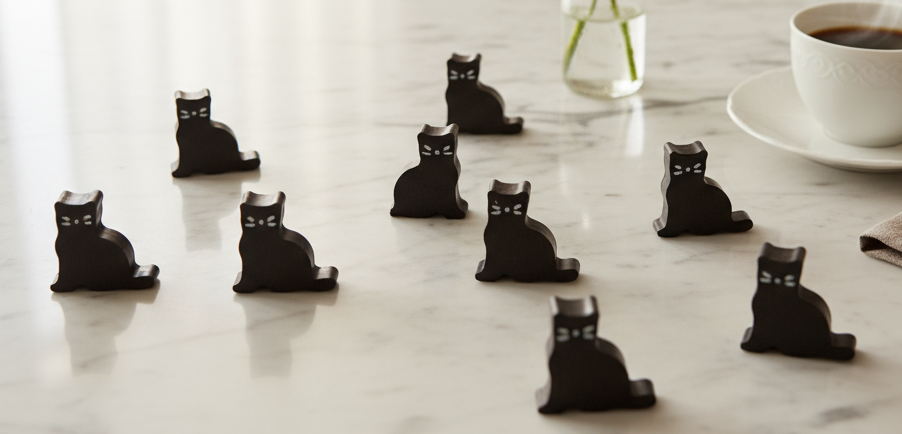 Black Chocolate Cats Table Display