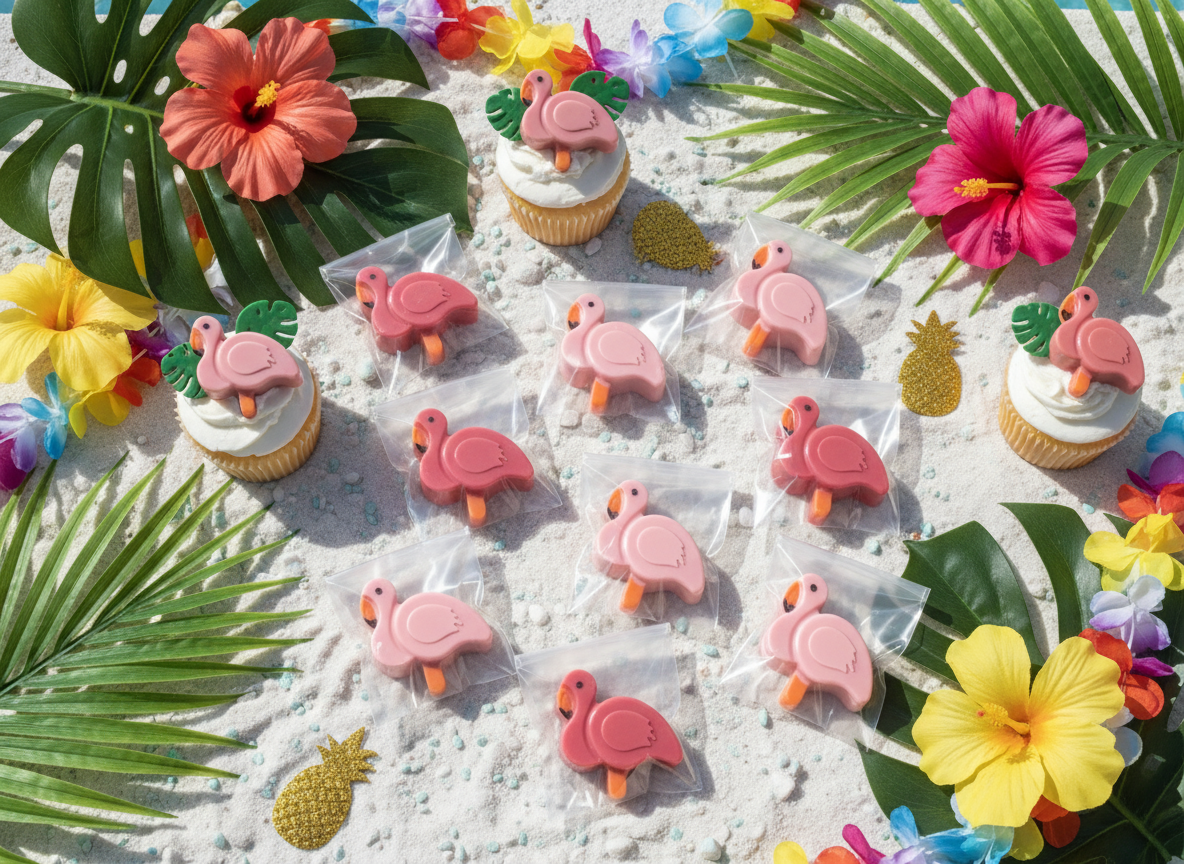 Chocolate Flamingos without twist ties