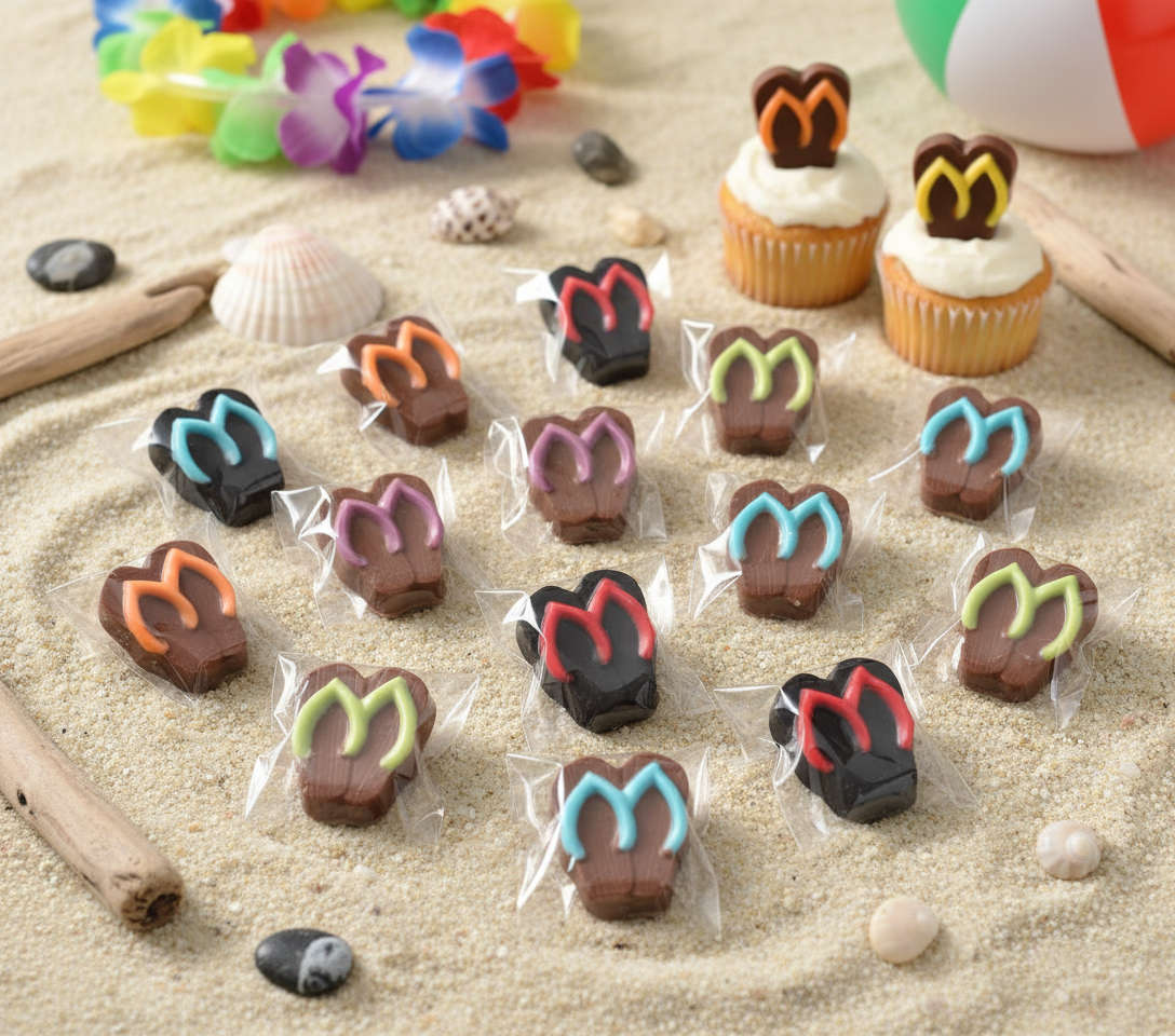 Chocolate Flip Flops for summer beach parties