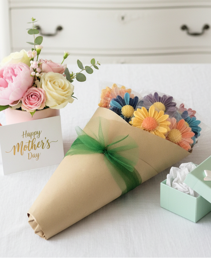 Chocolate Flower Suckers Mother's Day