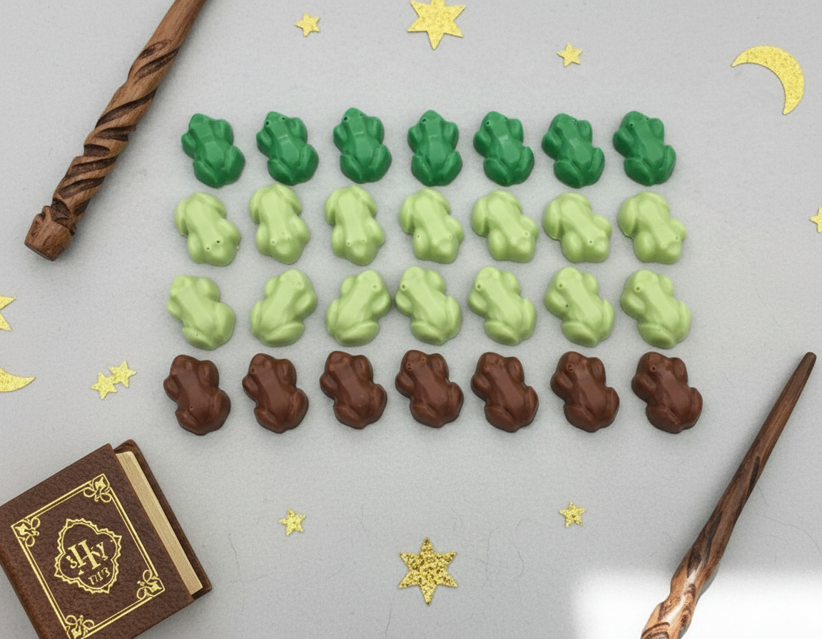 Chocolate Frogs Flat Lay