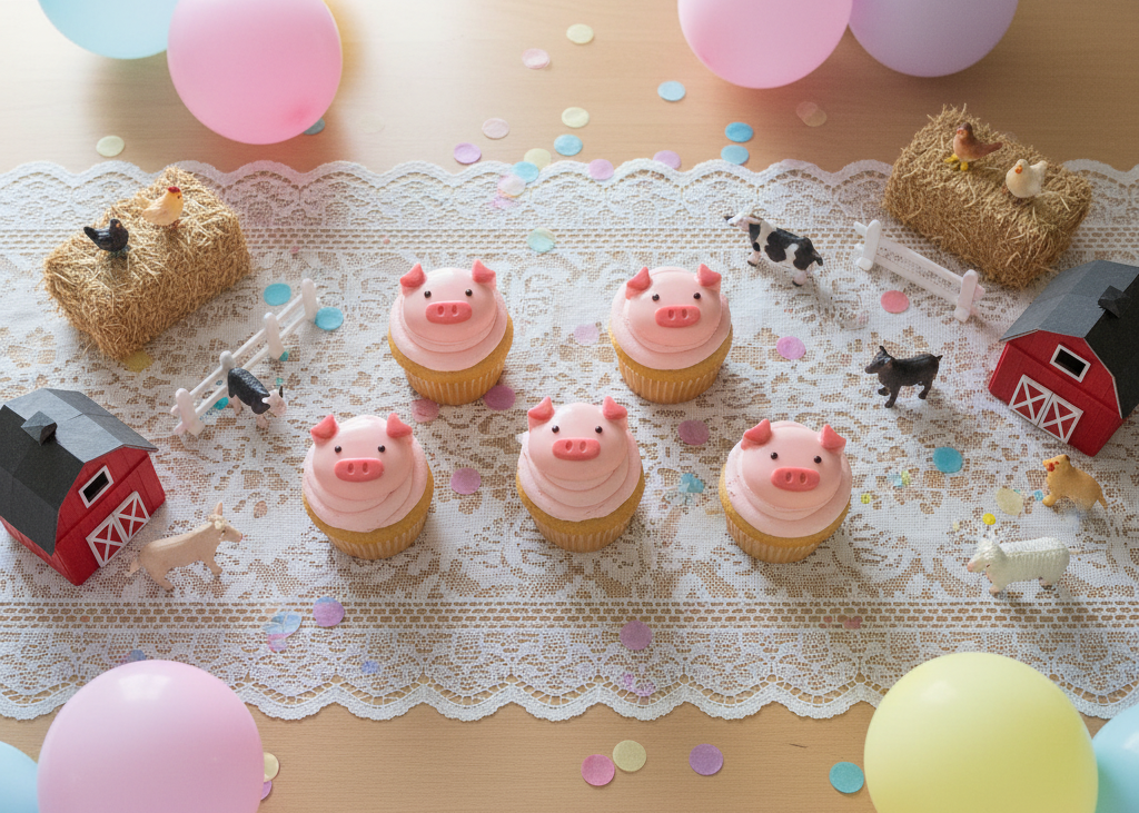 Chocolate Pigs - Cupcake Toppers