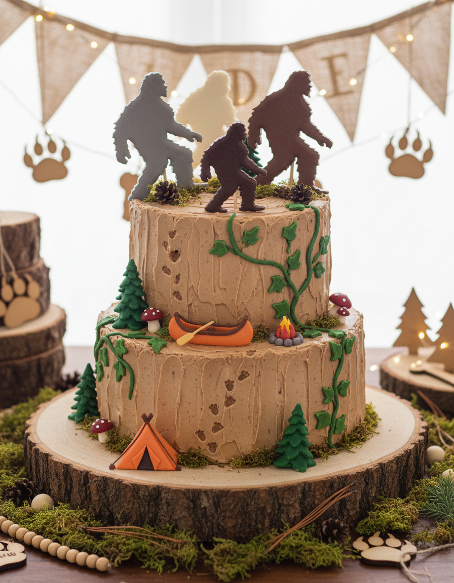 Chocolate Sasquatch Cake Topper