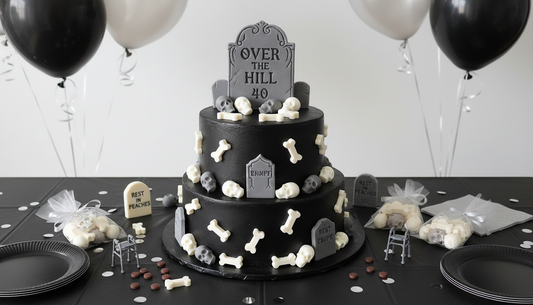 Chocolate Skulls and Bones 40th Birthday Cake