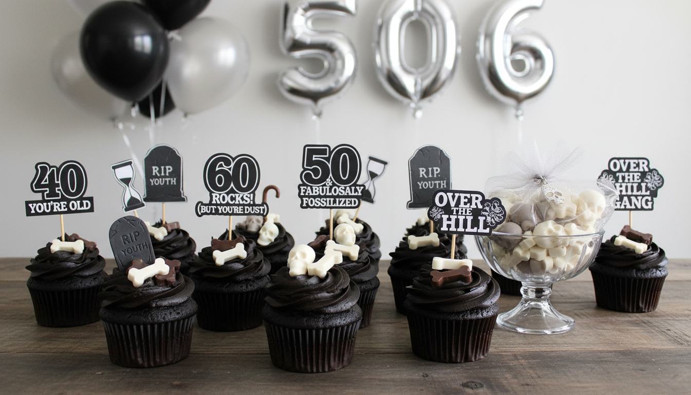 Chocolate Skulls and Bones Over-the-Hill Party