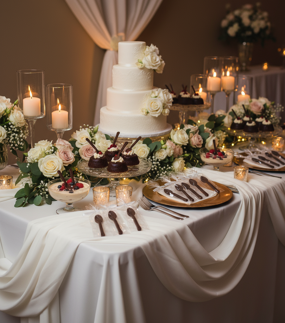 Chocolate Spoons Wedding Display