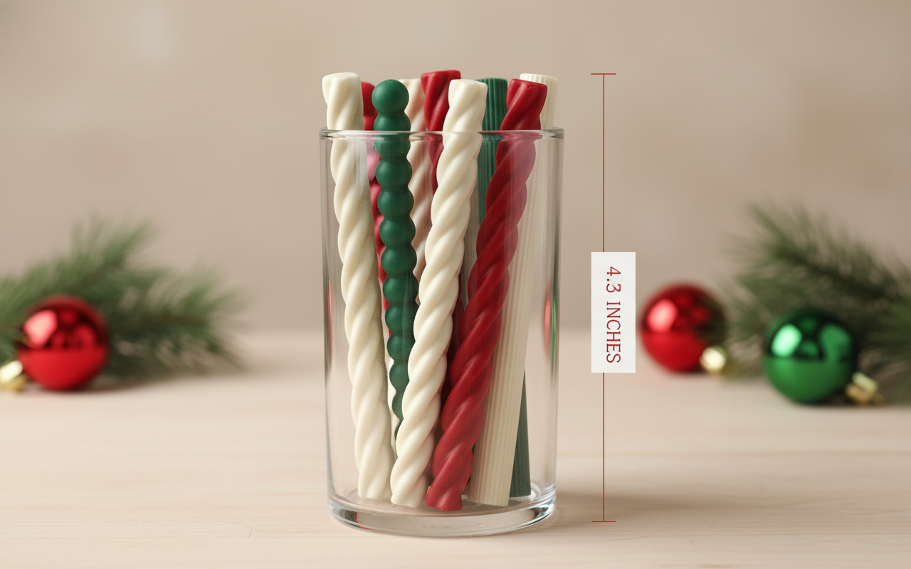 Christmas Chocolate Sticks Size Display