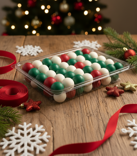 Christmas Mint Chocolate Balls Container