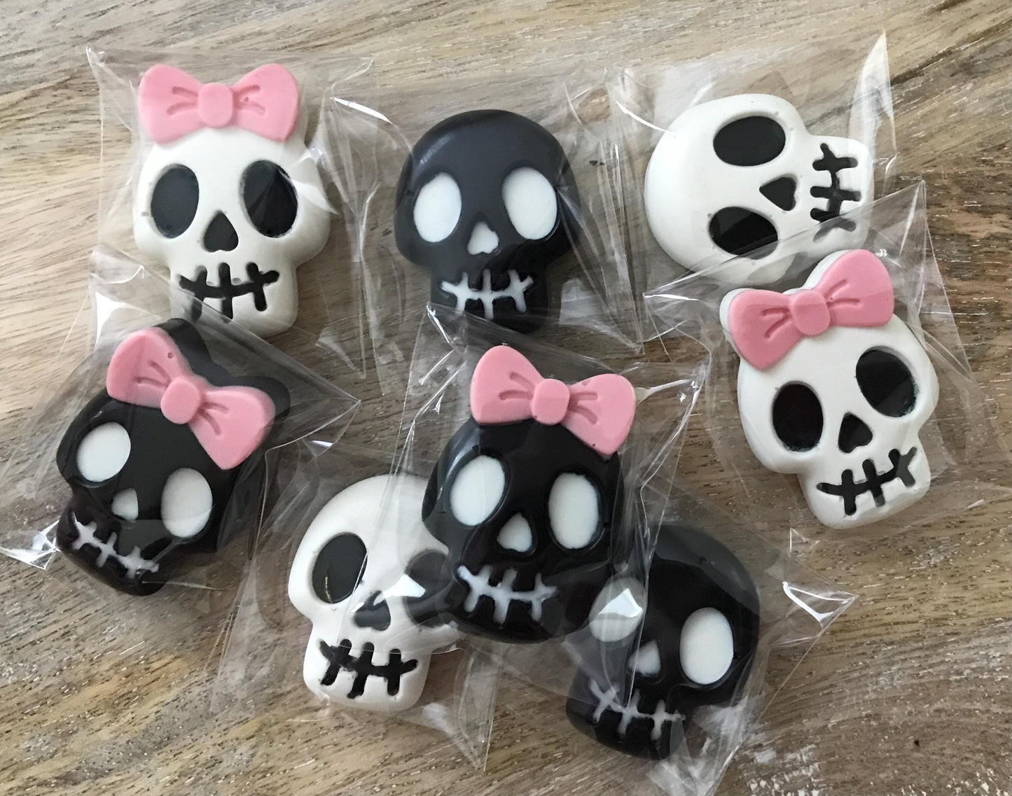 His & Hers Chocolate Skulls - Premium Cake Toppers & Party Treats