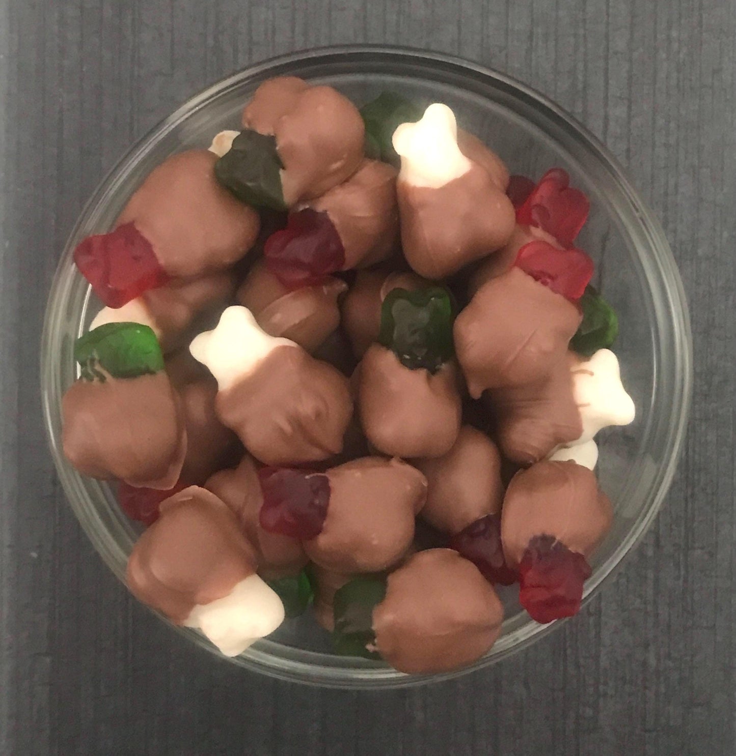 Christmas Chocolate Dipped Gummy Bears