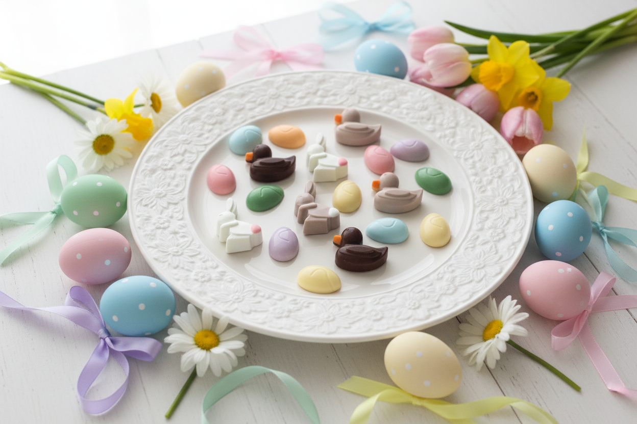 Easter Chocolates on Plate