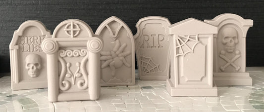 Chocolate Tombstones - 6 Pack Over The Hill Cake Toppers