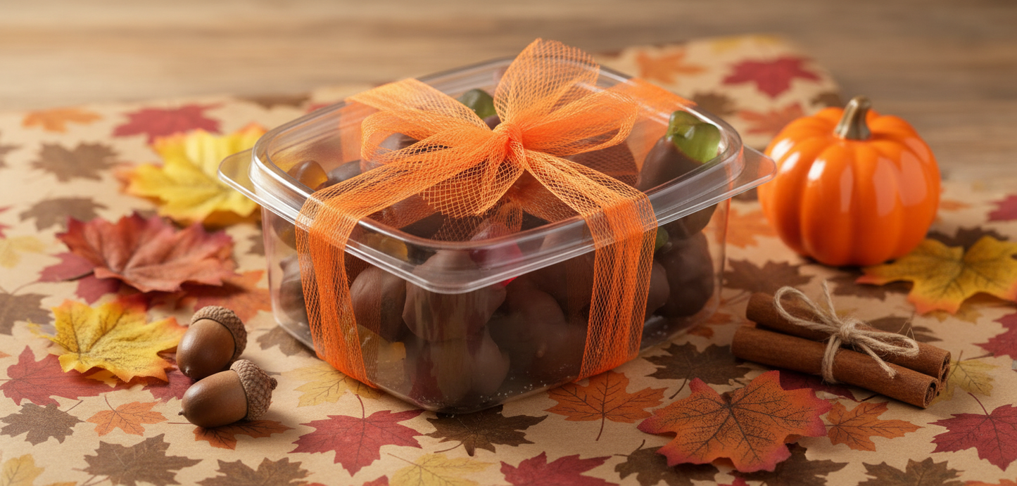 Fall Chocolate Dipped Gummy Bears Gift