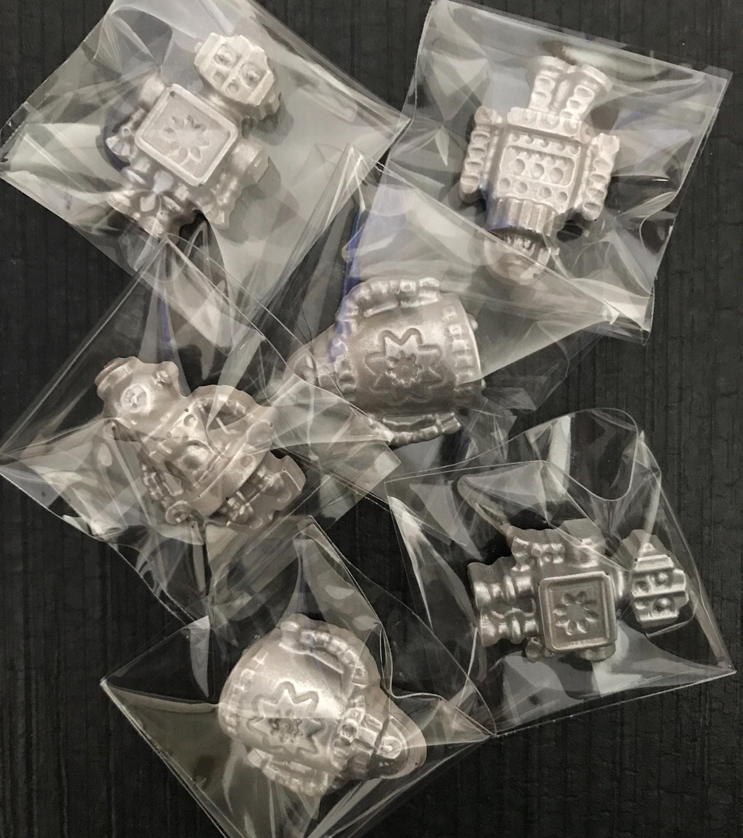 Chocolate Robots 12 Pack - Robot Party Favors & Cake Toppers