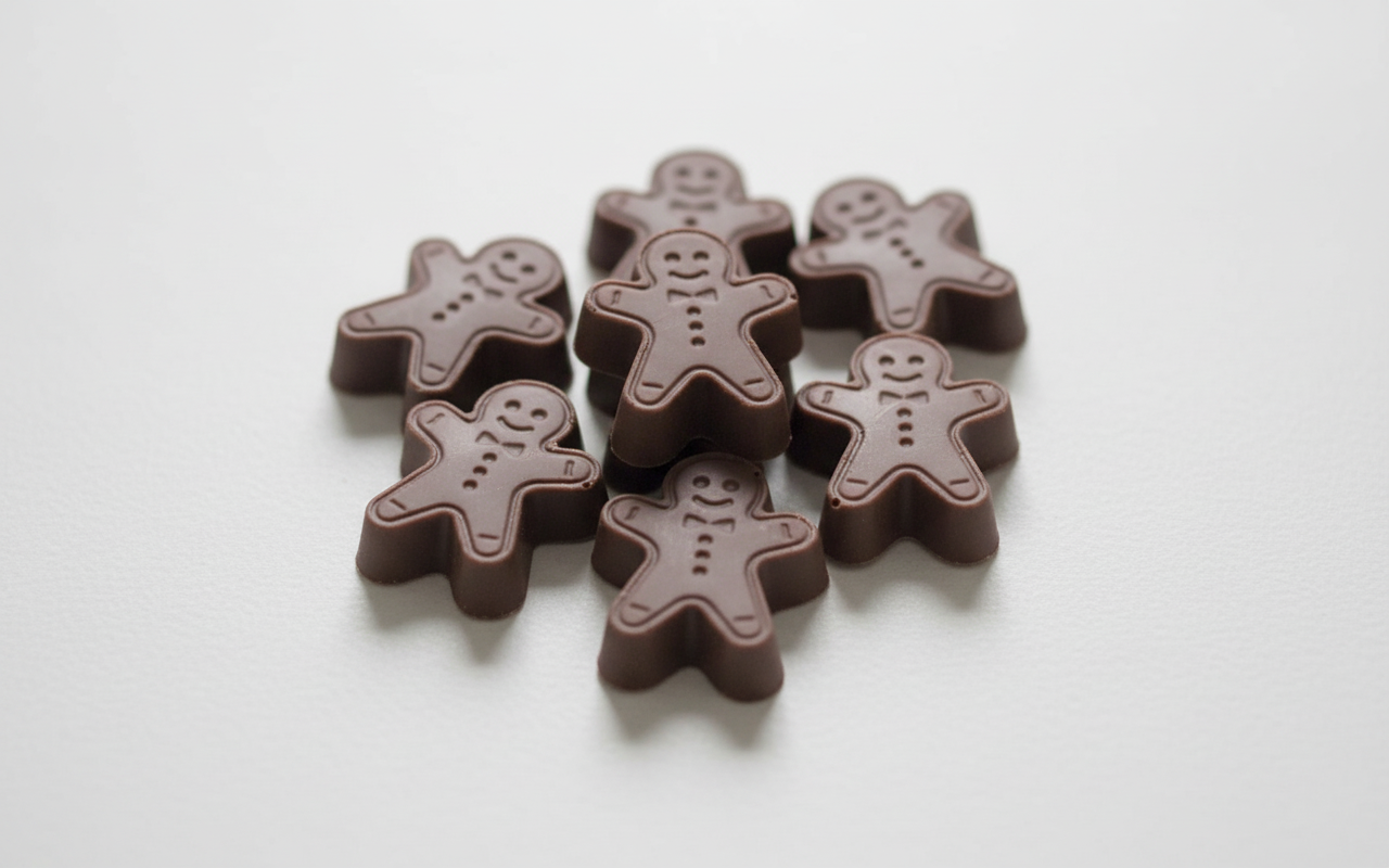 Gingerbread Man Chocolates Clean Shot