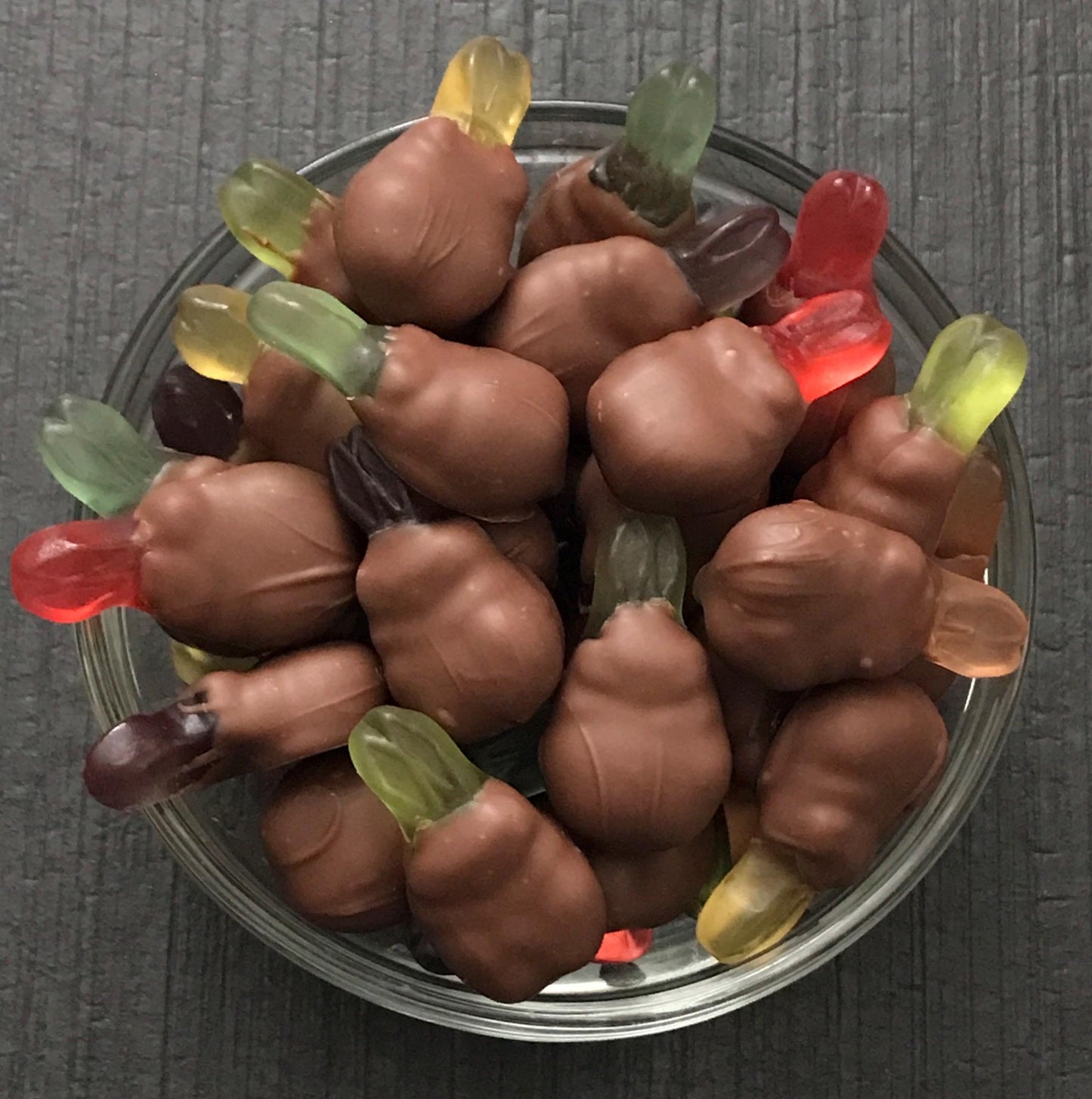 Easter Chocolate Dipped Gummy Bunnies  in Gormet Coverture Milk Chocolate | Bunny Rabbits | Muddy Bunnies | Easter Baskets | Easter Egg Hunt