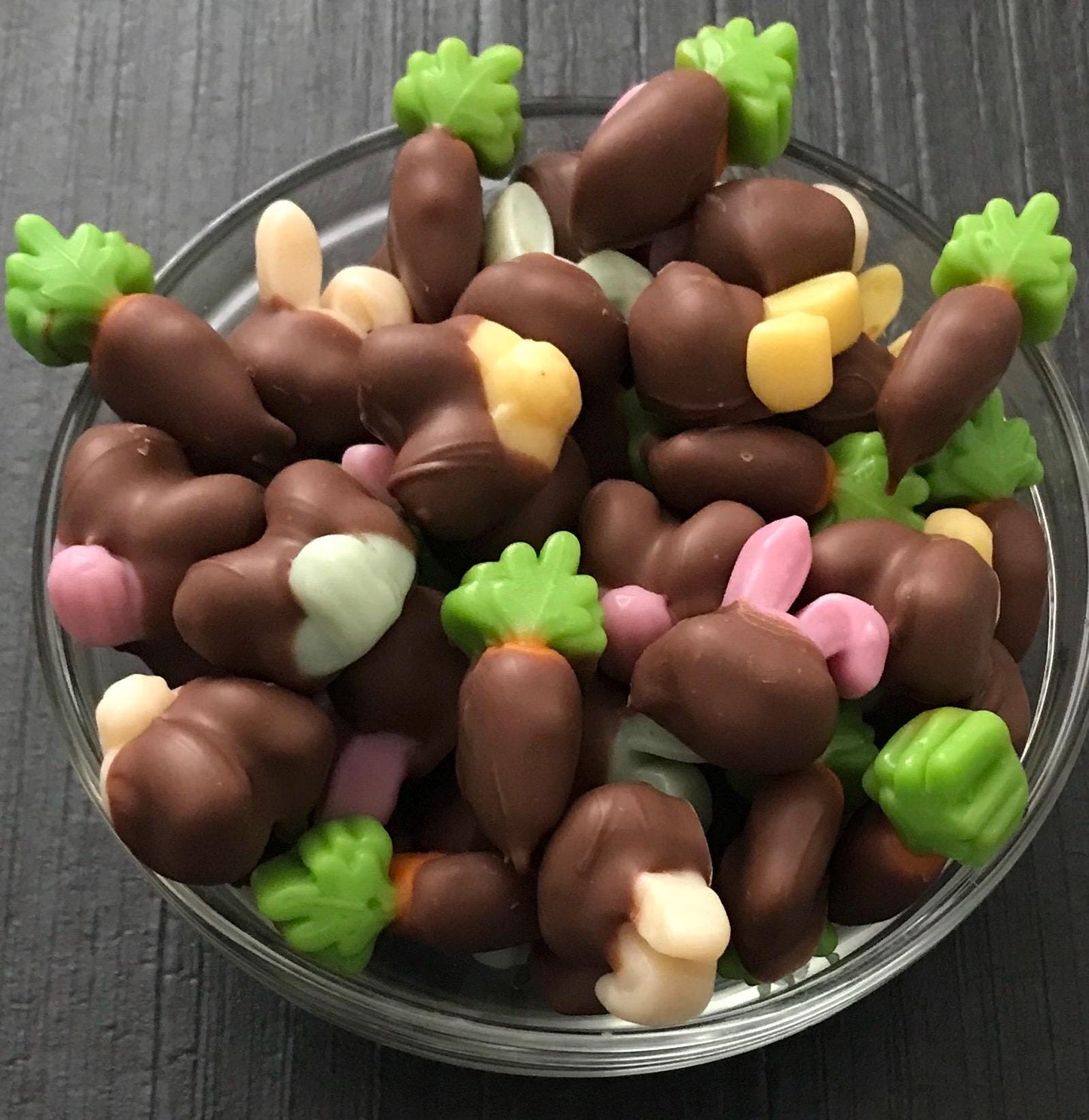 Chocolate Dipped Gummy Bunny Heads Bums & Carrots | Easter Treats | Muddy Bunnies