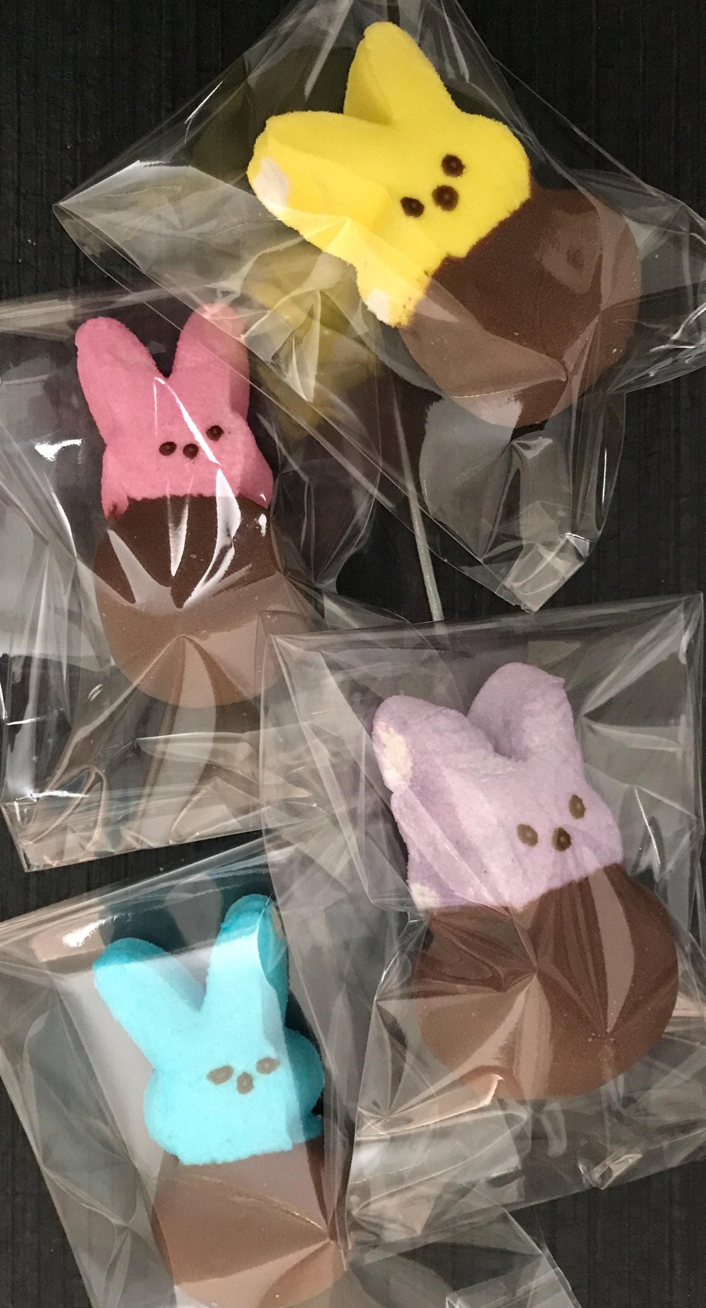 Chocolate Dipped Peep Bunnies 6 Pack - Easter Basket Treats
