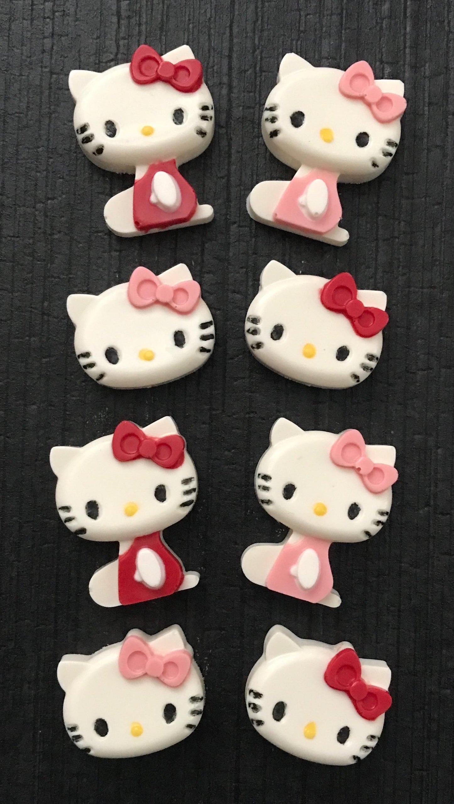 Chocolate Kitty Cupcake Toppers 16 Pack - Cartoon Kitty Party Favors