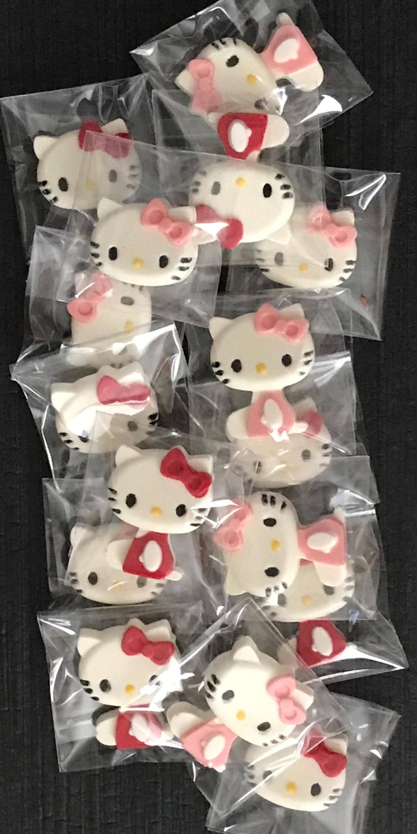 Chocolate Kitty Cupcake Toppers 16 Pack - Cartoon Kitty Party Favors