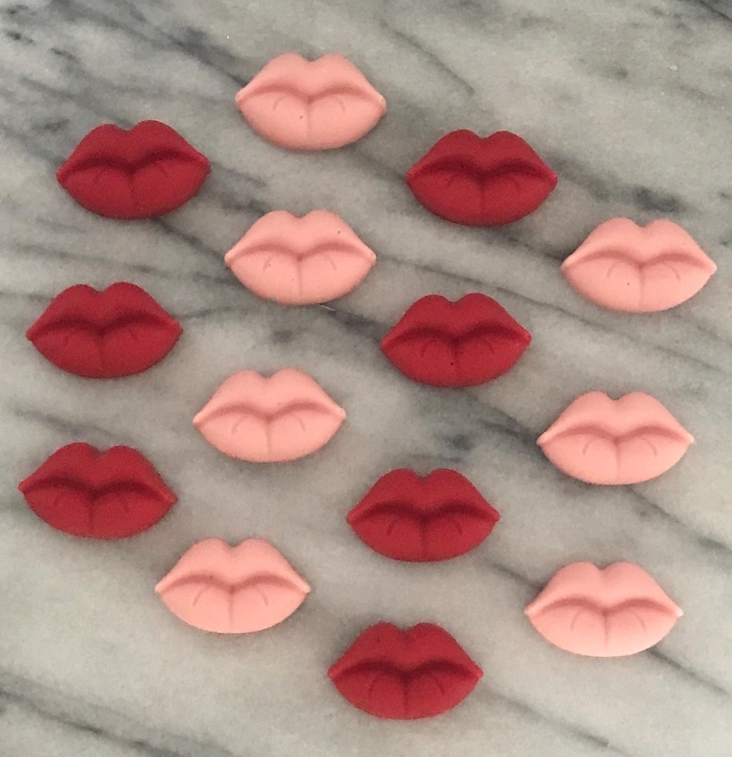 Chocolate Lips - Box of 14 | Valentine's Day Cupcake Toppers